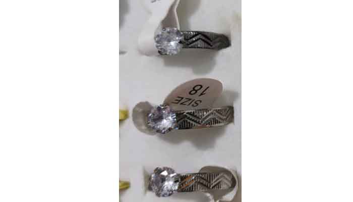 সিলভার প্লেটেড স্টোন সেটিং ফিঙ্গার রিং PER PICES