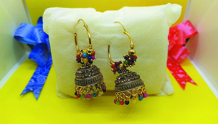 ট্রেডিসনাল  গোল্ডেন ঝুমকা