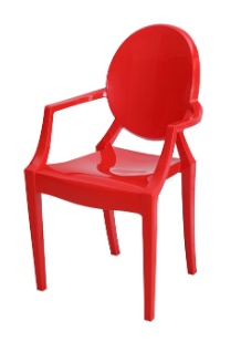 Moon Back Arm Chair - Red
