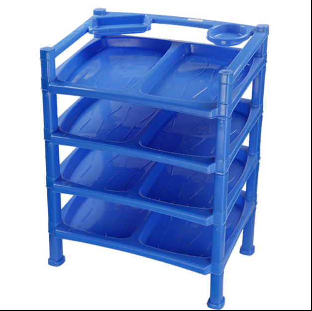 4 Modern Shoe Rack - Blue