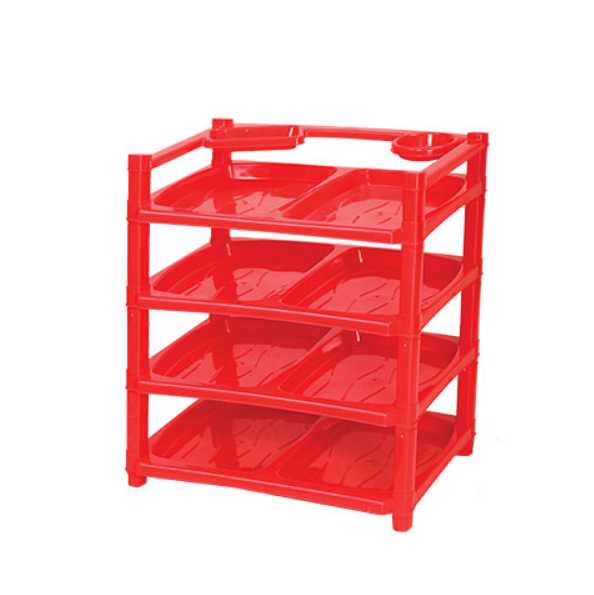 4 Modern Shoe Rack - Red