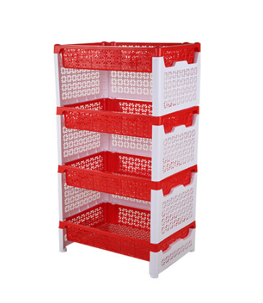 4 Step Tulpi Rack - White/Red